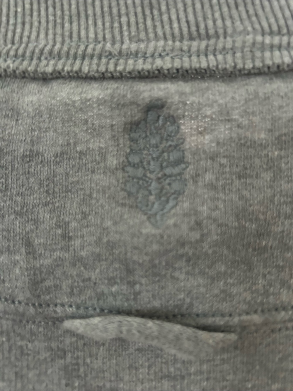 Free People Movement Cozy Gray Cropped  Crewneck Sweatshirt - Picture 4 of 4